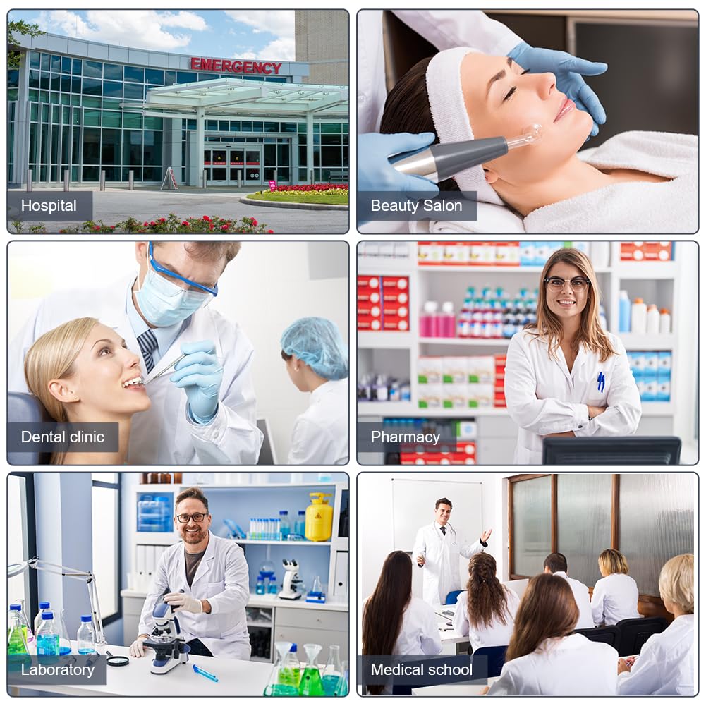 AUYAO Płaszcz Laboratoryjny, Damski i Męski, Biały, Bawełniany i Poliestrowy, Płaszcz Medyczny i Naukowy, Unisex i Dorosły, Labcoat Chemiczny i Laboratorium, Jedzenie i Odzież Robocza