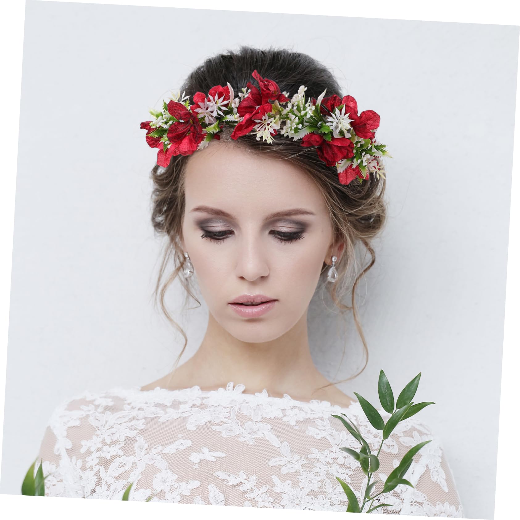 SOIMISS 5st Kranz Tiara Blumengirlande Haarschmuck Für Damen Haarband Blumenkranz-stirnband Blumenstirnband Künstliche Blumenkrone Haarschmuck Mit Blumen Stirnband Stoffblumen