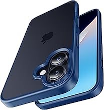 CASEKOO Matt Power für iPhone 16 Hülle [TOP Militärschutz] Stoßfeste Kratzfeste Schutzhülle (Anti-Fingerabdruck) Dünne Griffige Mattierte Handyhülle iPhone 16 Case Slim, Blau