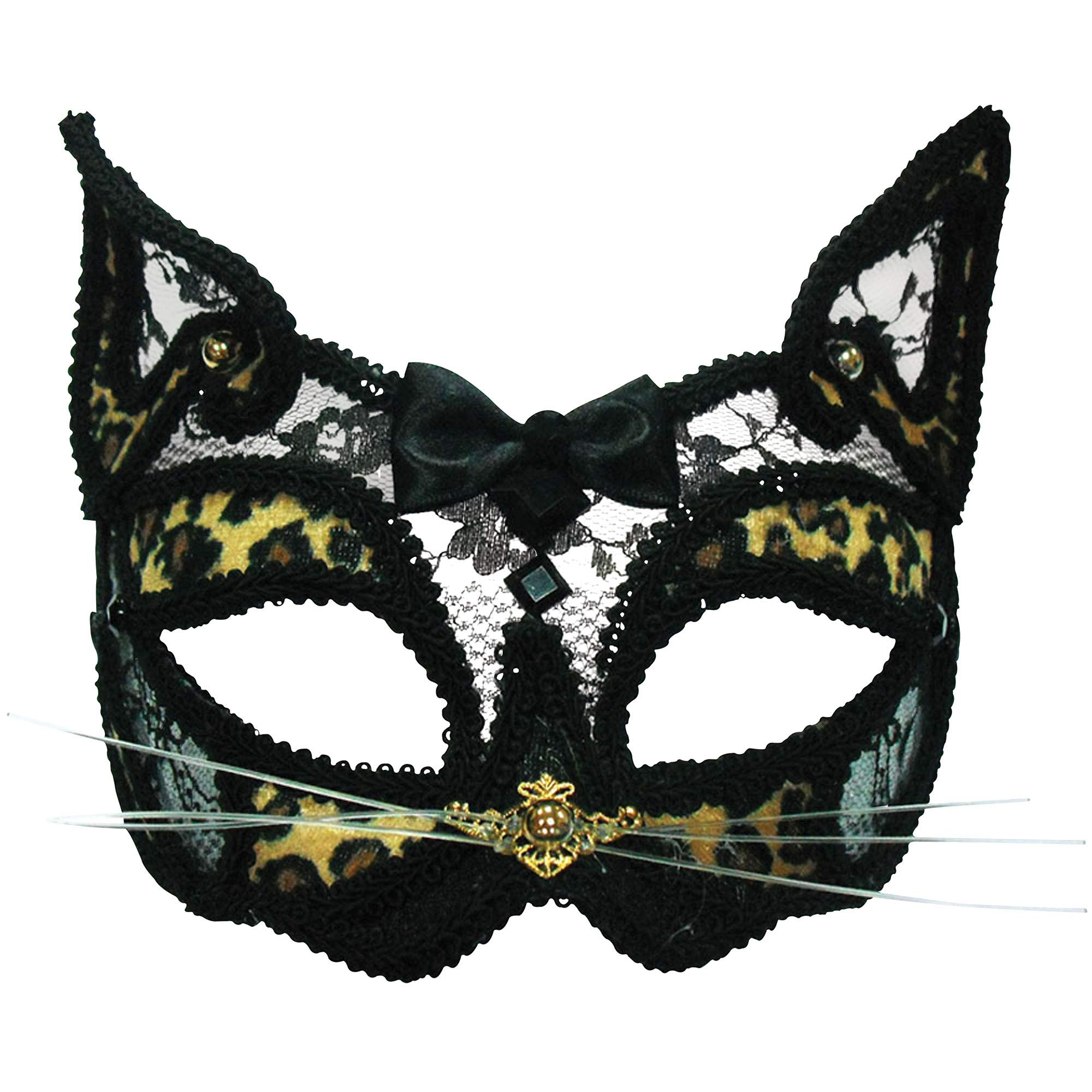 Multicolor Leopard Transparent Eye Mask Headband, 1 Pc. - Stunning Design, Perfect Accessory for Masquerade, Mardi Gras, Cosplay Events, & Festivals Halloween
