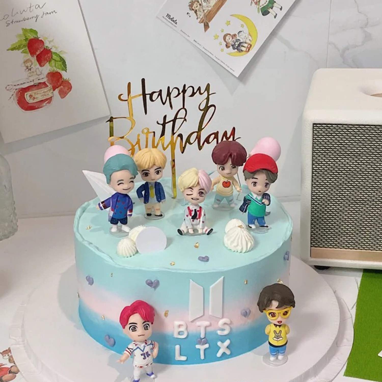 7pcs Bts Mini Idol Doll Deluxe Figure Play Set Bts Cake Topper Fingure Characters Set Of Action Figure Toys Bts Party Supplier Buy Online In Cayman Islands At Desertcart