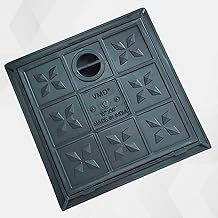 VMD, Heavy Duty Manhole Cover for All Purposes | Chamber Cover | Sump Cover | Water Tank Cover (1 PCS) (PVC, 10" X 10"), 25 cm