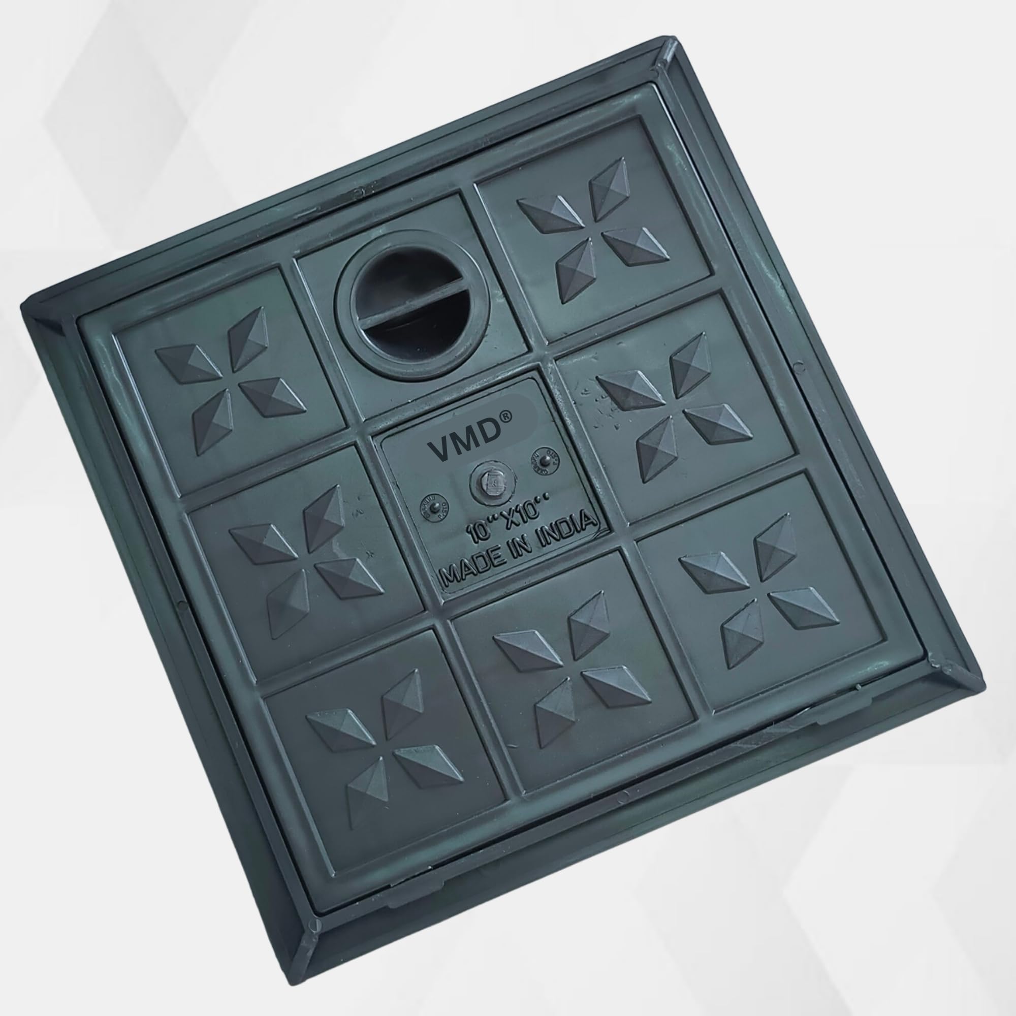 VMD, Heavy Duty Manhole Cover for All Purposes | Chamber Cover | Sump Cover | Water Tank Cover (1 PCS) (PVC, 10" X 10"), 25 cm-image-28
