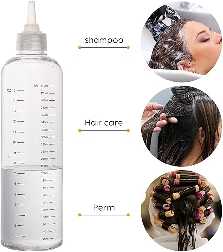 Miniatura 2 de Segbeauty Botellas de tinte para el cabello de 16.9 onzas, 2 botellas aplicadoras de color de cabello medidas recargables de 16.9 fl oz, botella de