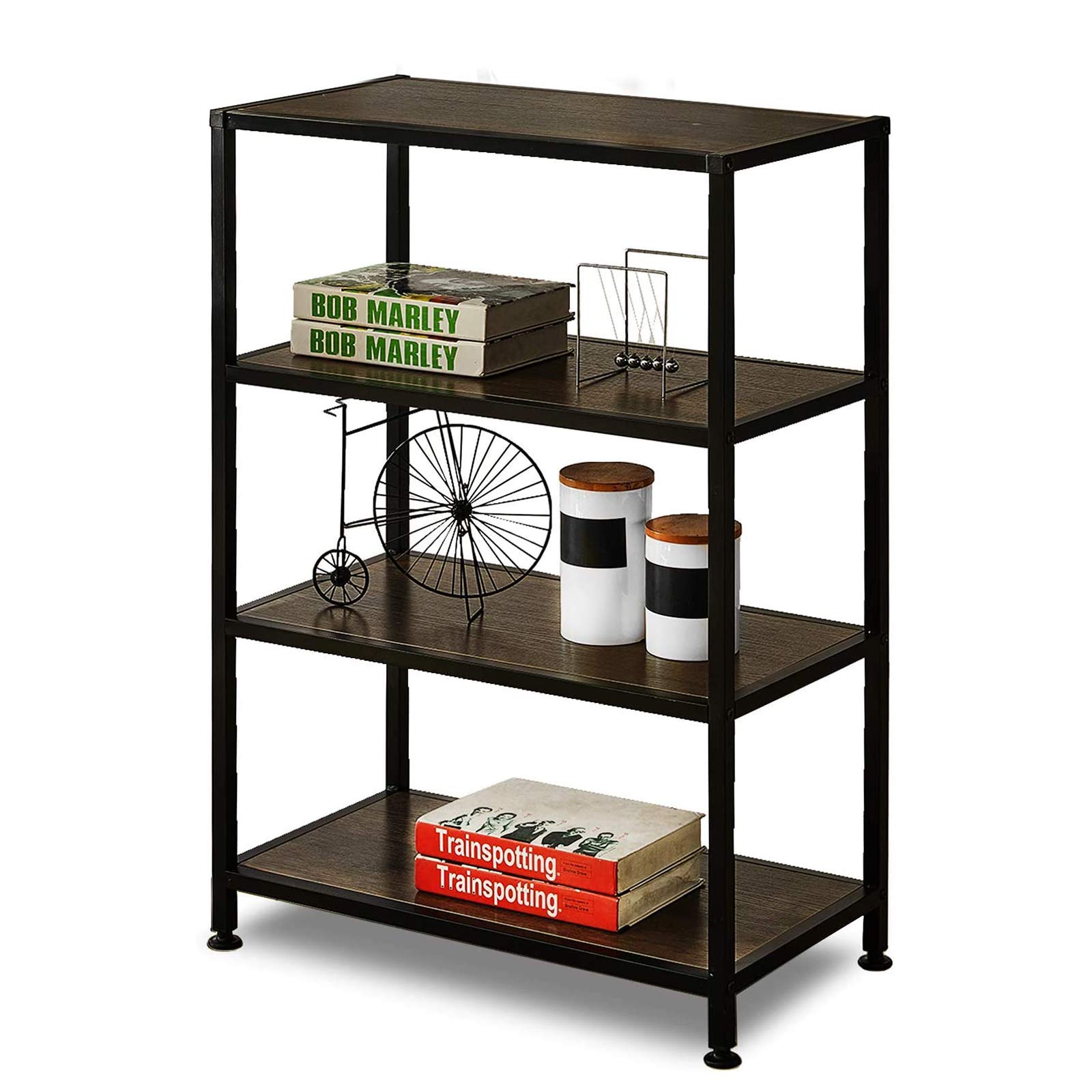 Buy GreenForest 4Tier Bookshelf Industrial Open Shelf Bookcase with