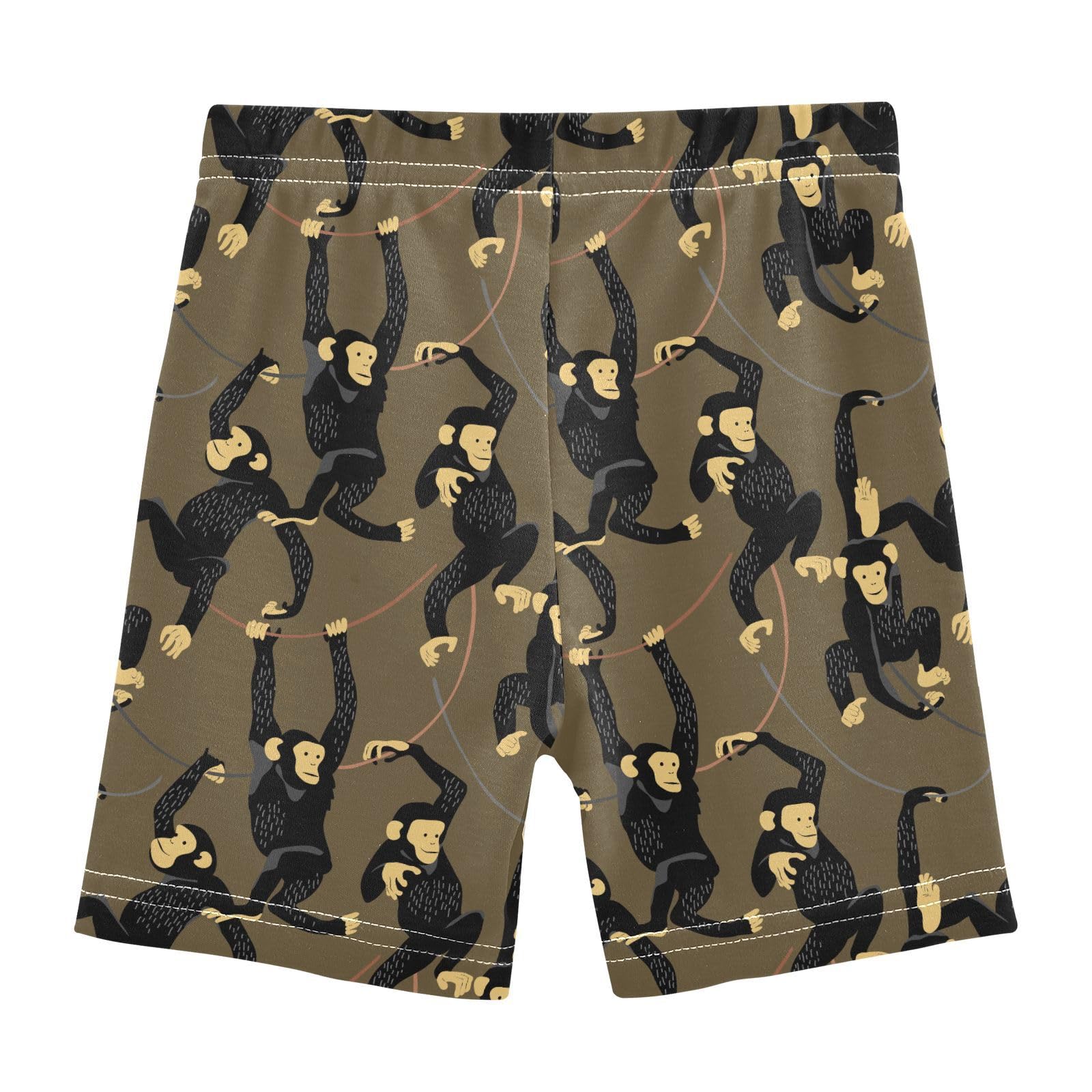 JHKKU Girls Cartoon Monkey Shorts Cotton Cartwheel Bike Kids Biker Under Dress Dance Short Girl Clothes 8Y