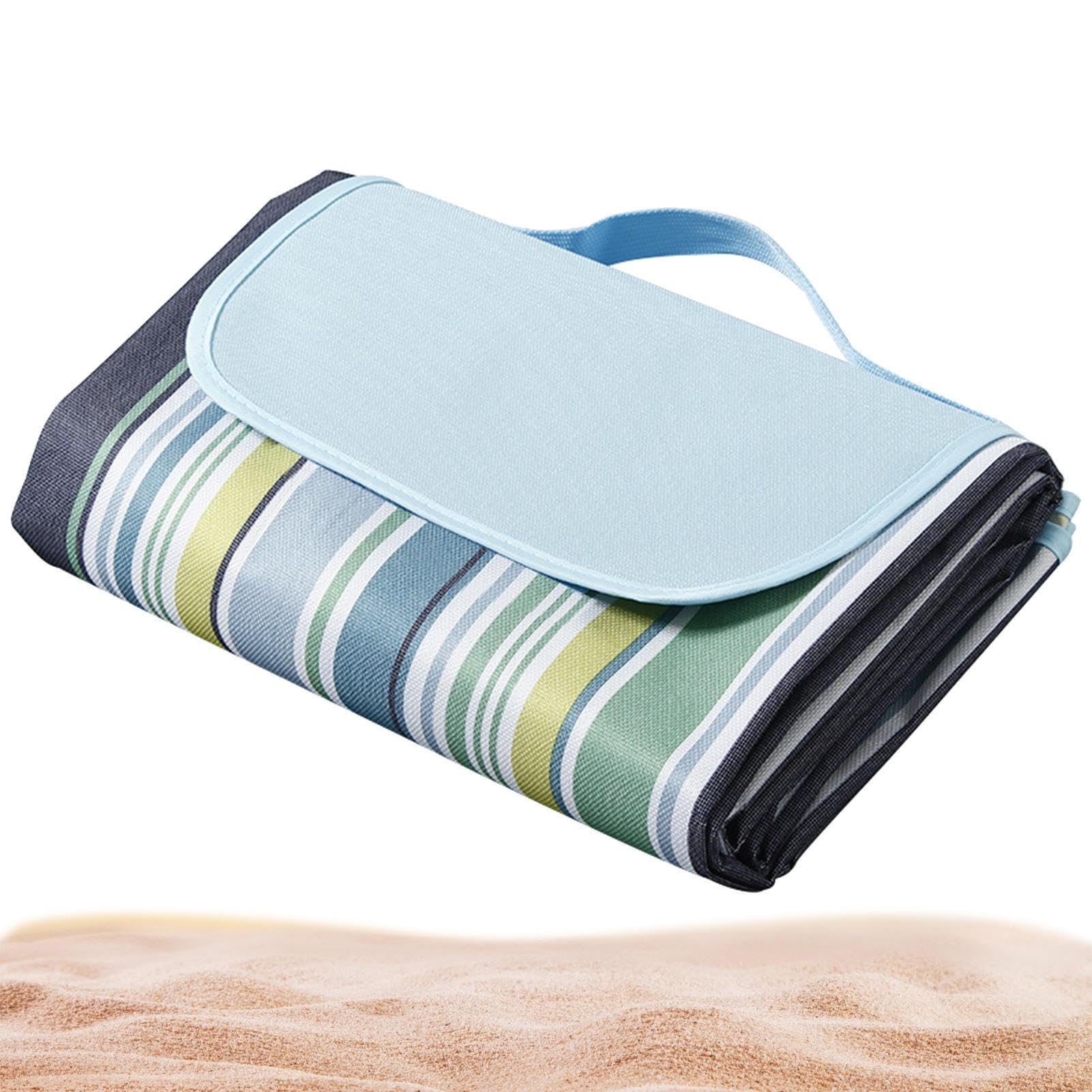Youding Outdoor Beach Blankets, Picnic Mat Tote Picnic Blanket Extra Large, Outdoor Blanket for Grass, Sand- Outdoor Picnic Accessories