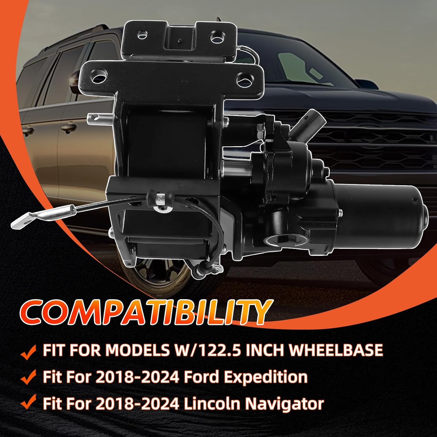 JL1Z16A506C, JL1Z16A506H Power Running Board Motor Assembly w/Bracket Fit for 2018-2024 Ford Expedition Lincoln Navigator,Right Passenger Side with 122.5 inch Wheelbase,JL1Z16A506C, JL1Z16A506H
