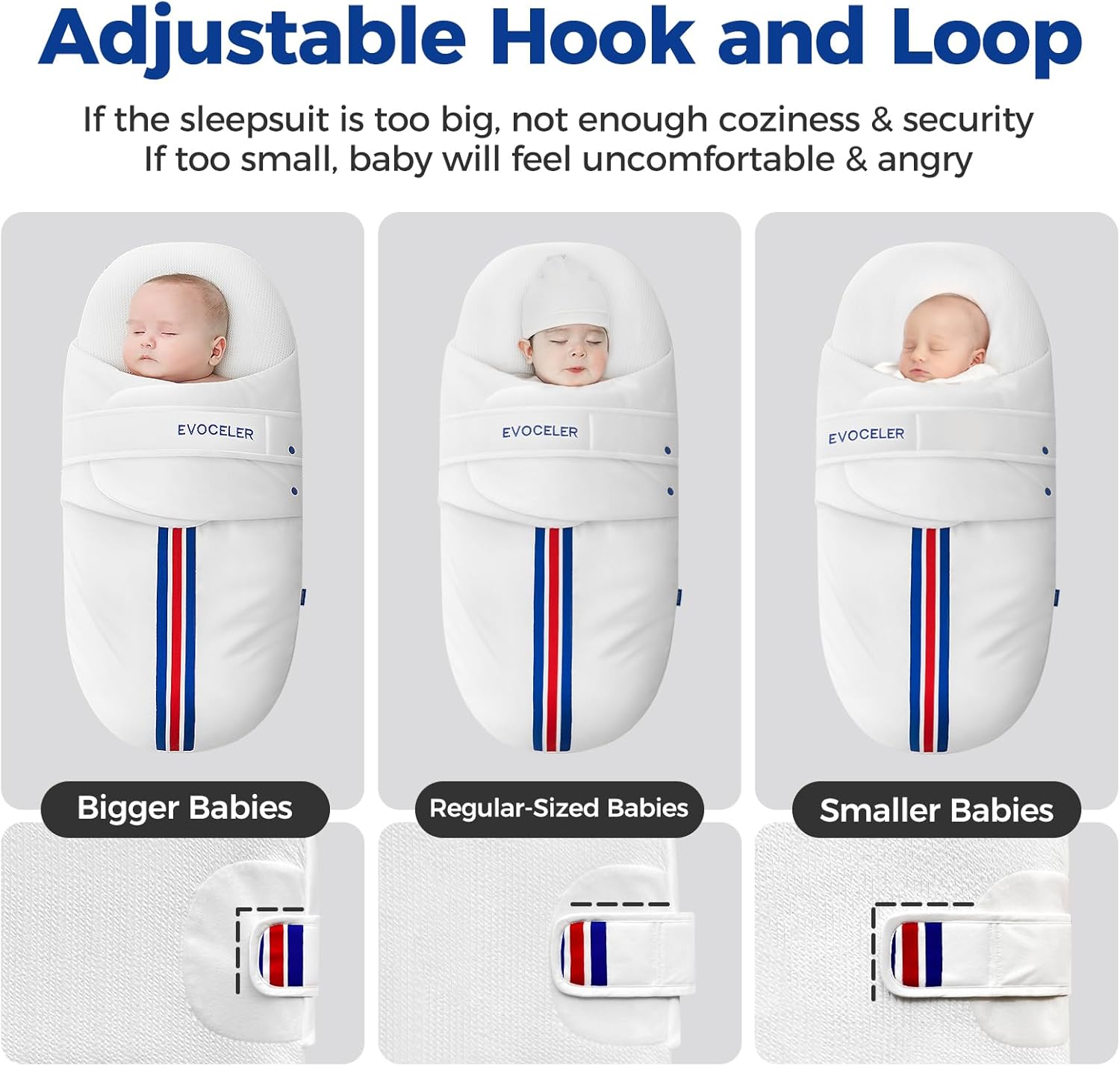 Evoceler Baby Swaddle Sleep Sack - 1.0 TOG Swaddle with Temperature Monitor & Supportive Mattress, Organic Cotton Wearable Blanket, Soft and Breathable, Reduces Startle Reflex