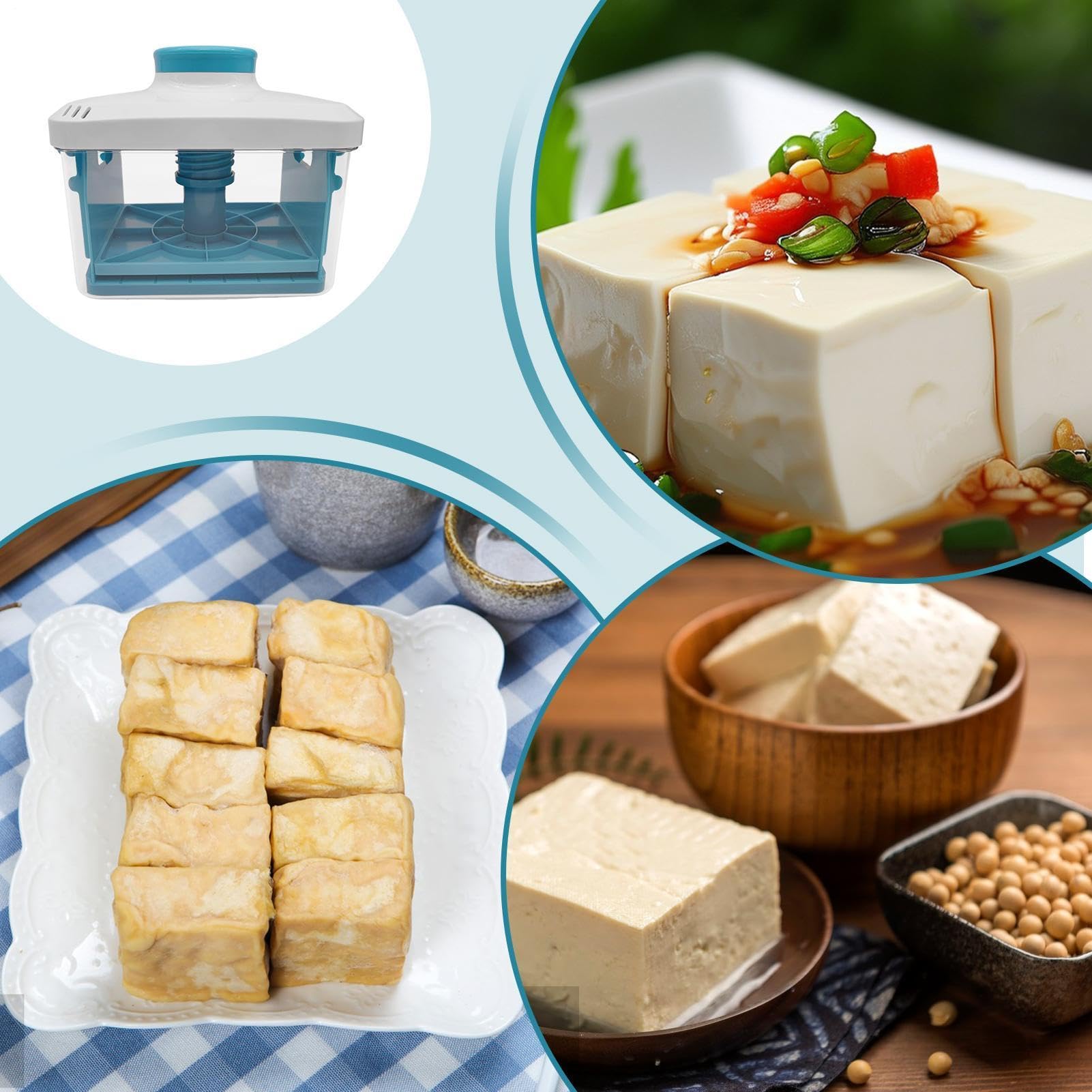 Presse-paneer – Presse à Tøfu végétalien pour accélérer l'élimination de l'eau de la soie | -fromage Prensa Para Queso | Compresseur de Tøfu rotatif | Jus de filtre d'outil de ménage de cuisine