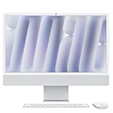 Apple 2024 iMac All-in-One Desktop Computer with M4 chip with 8-core CPU and 8-core GPU: Built for Apple Intelligence, 24-inch Retina Display, 16GB Unified Memory, 256GB SSD Storage; Silver