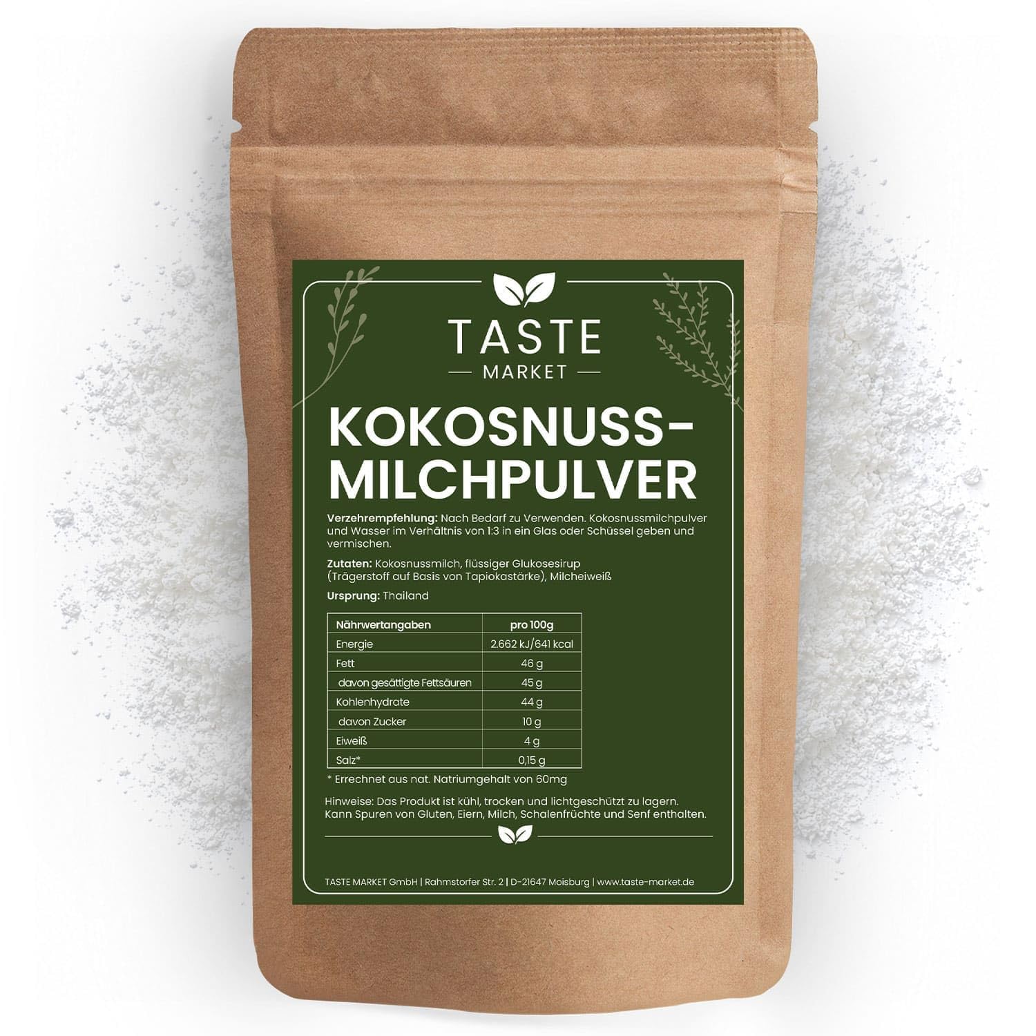 Kokosmilchpulver 10 kg | Kokosnussmilch Pulver | Kokos Milch Pulver getrocknet | Kokosnussmilch Milchpulver | sprühgetrocknet