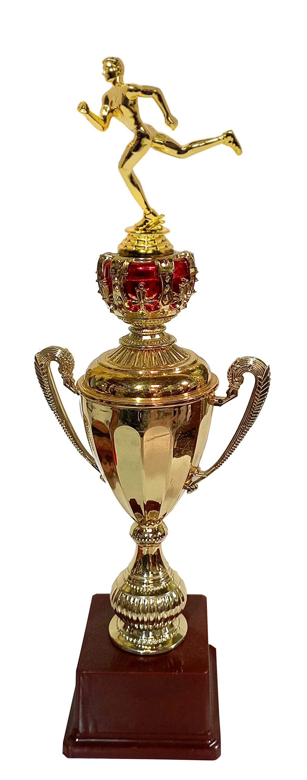 Be Win Designed Red Ball Fiber Cup Trophy for Sports Events, Functions, Tournaments & Competitions Size Approximate 17" Inches (Runner) (B0B3RSLDLF) Amazon Price History, Amazon Price Tracker