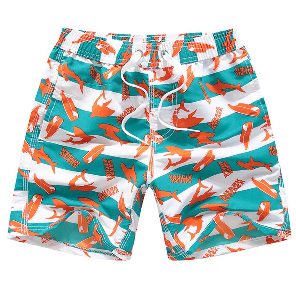 HZYBABYBoys' Quick Dry Drawstring Waist Reflection Strip Swim Trunks Beach Board Shorts Swimsuit with Pocket