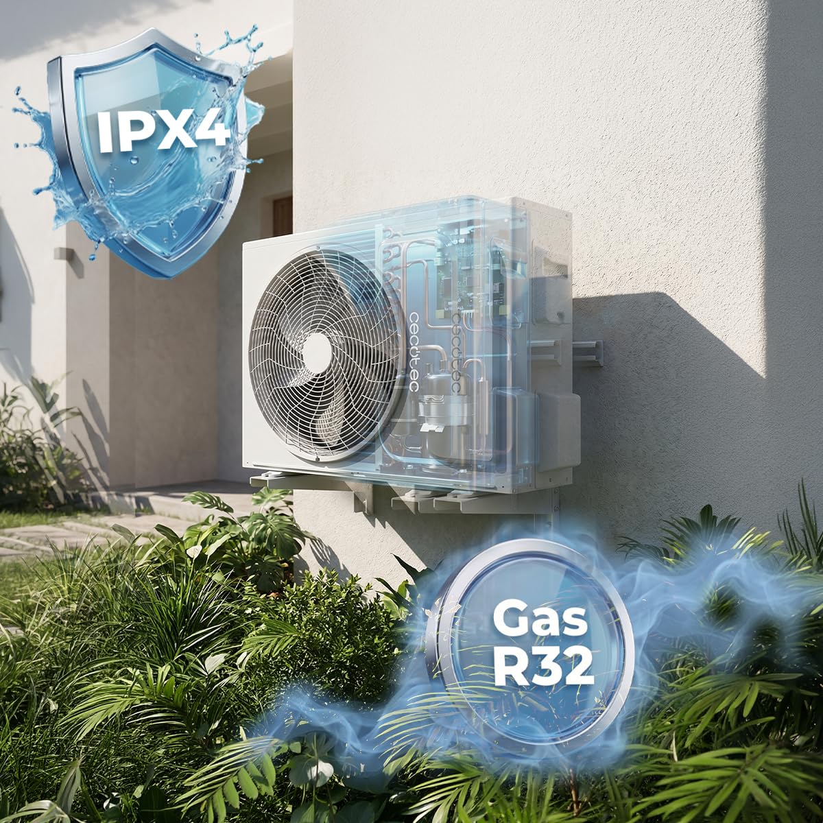 Cecotec Aria Condizionata Split AirClima 18000 Smartfresh. 18000 BTU, Motore DC, Pompa di calore, Telecomando, Display LED, Sistema Inverter, 5 modalità, 8 velocità, Copertura 35 m2