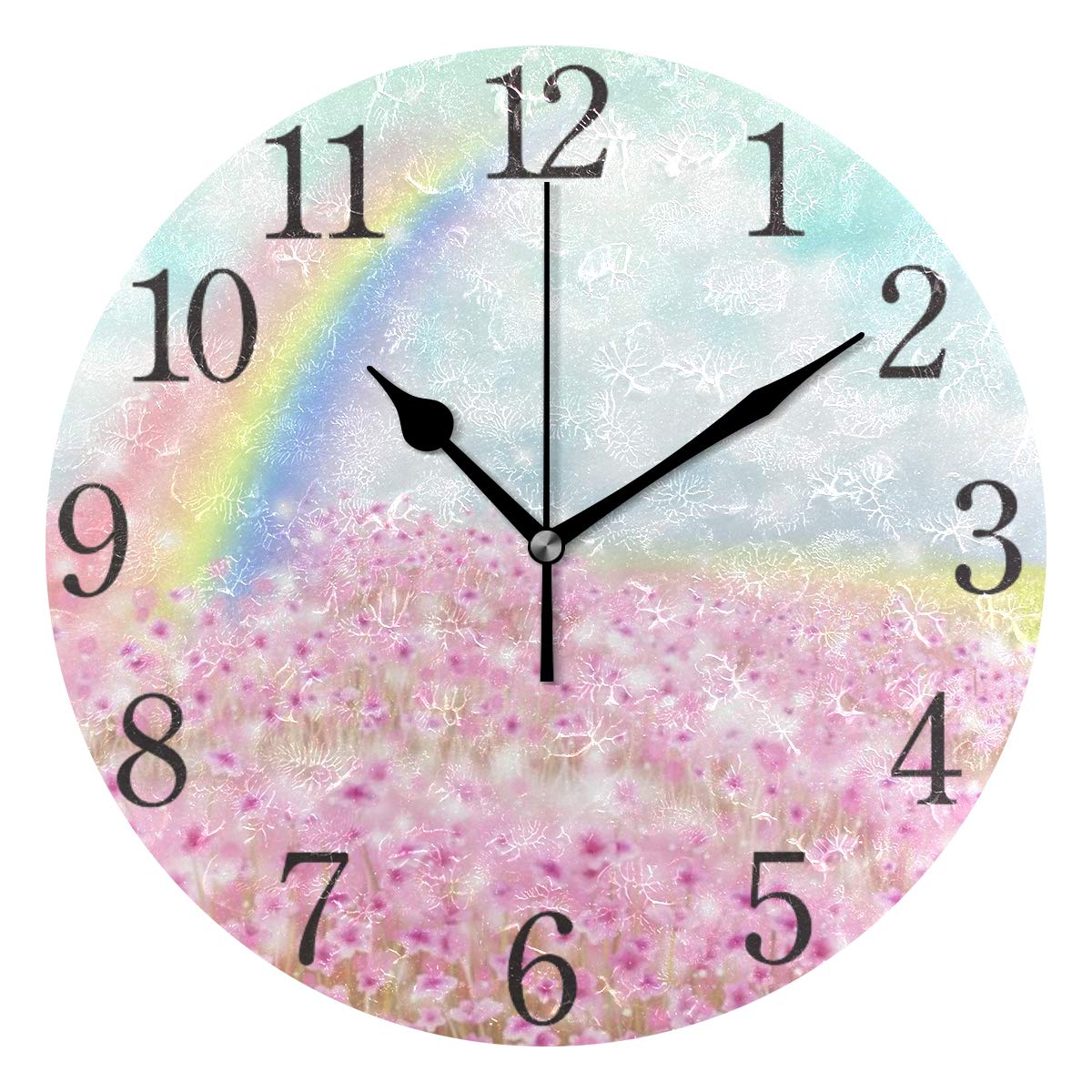 TAHEAT 30 cm Vintage Girasole Orologio da Parete, Rustico Floreale Silenzioso Senza Ticchettio