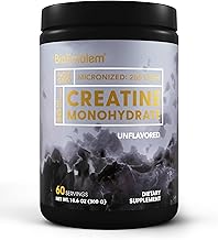 BioEmblem Creatine Monohydrate Powder – Micronized, Unflavored, 5000mg Per Serving(5g) – Supports Muscle Strength, Workout Recovery & Performance Creatine Supplement– Vegan, Non-GMO, 60 Servings