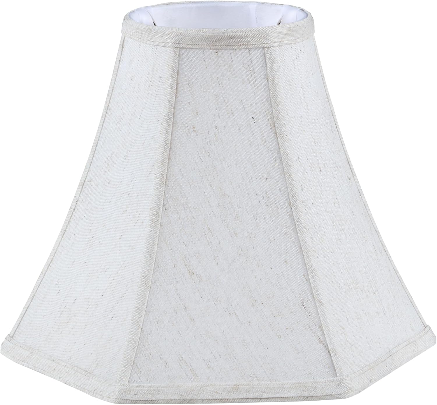 Aspen Creative 34010 Handsewn Pagoda Spider Lamp Shade in Beige Linen Fabric (5" x 12" x 9-3/4")