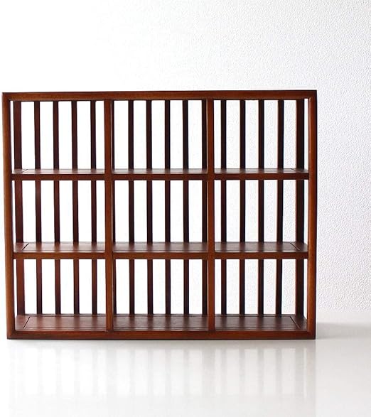 Amazon 飾り棚 木製 おしゃれ 和風 和室 珍品棚 和のコレクション棚 格子 Swa3784 オープンシェルフ ラック オンライン通販