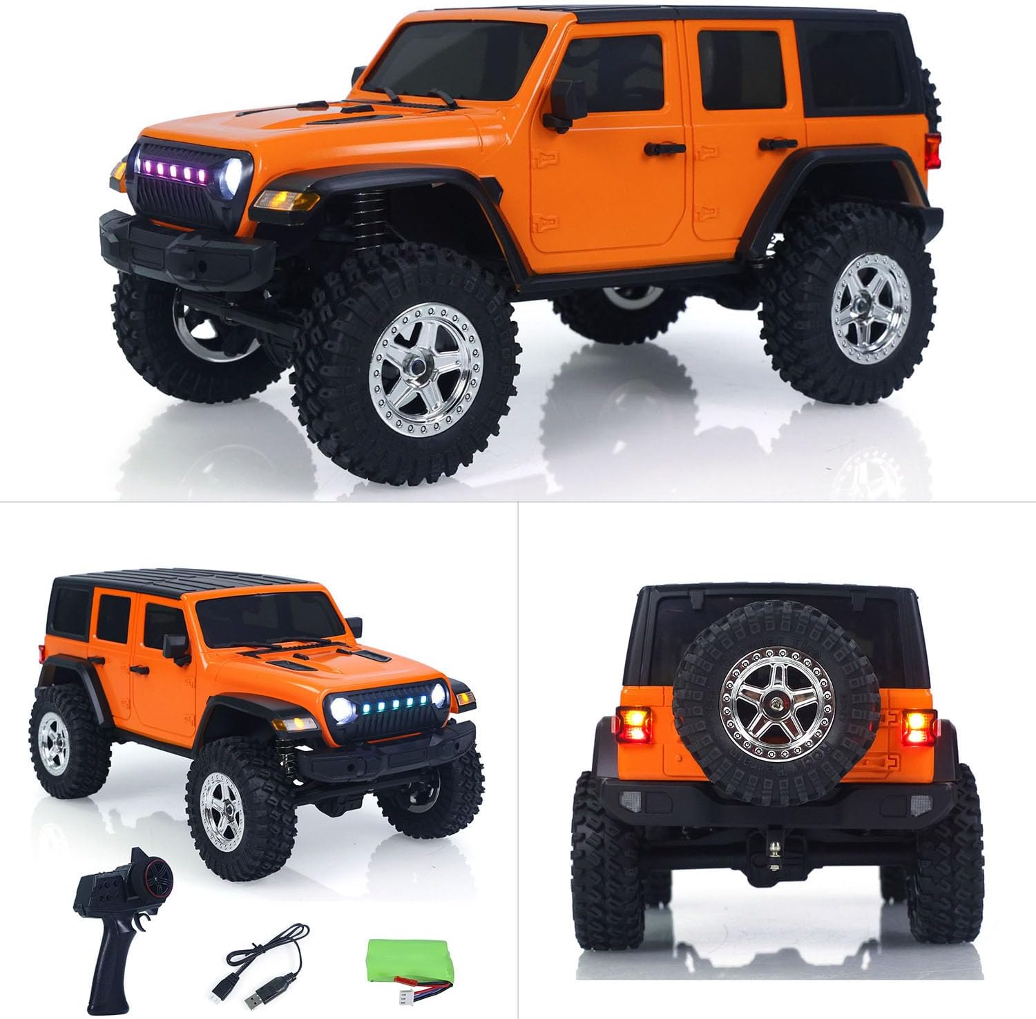 TOUCAN RC HOBBY 1:18 4 * 4 RC Simulation Rock Crawler Car C8801 2.4G Wireless Control Off Road Vehicle RTR Crawler Brushed Motor ESC LED Lights for Adult