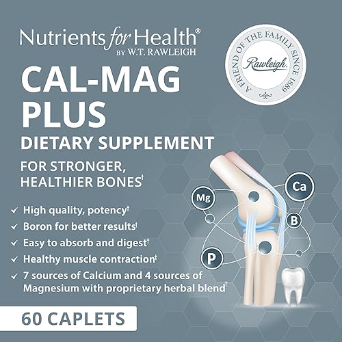 Miniatura 3 de Rawleigh Cal-Mag Plus 60 comprimidos - Suplemento dietético para la salud ósea y articular con calcio y magnesio