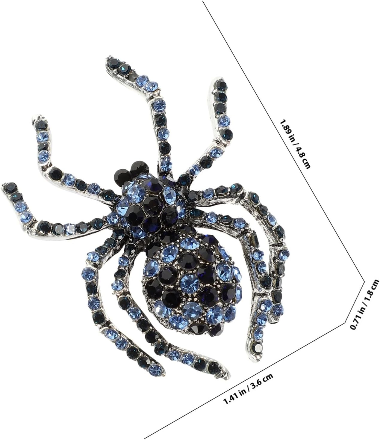Operitacx Halloween Spider Brooch Pin Vintage Rhinestone Animal Brooch Sweater Shawl Accessory for Women Holiday Costume