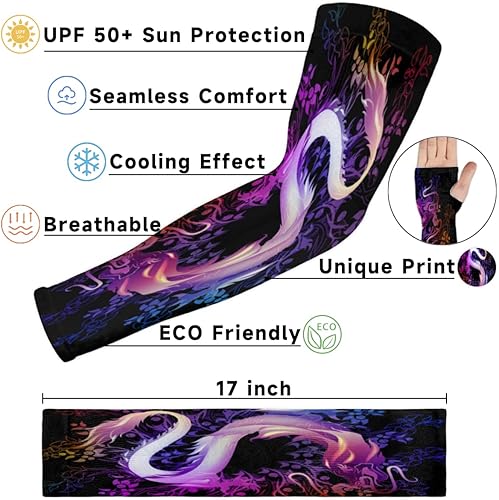 Miniatura 3 de UV Sun Protection Arm Sleeves for Men Women Tattoo Cover Up Cooling Compression Sports Sleeve for Basketball Golf