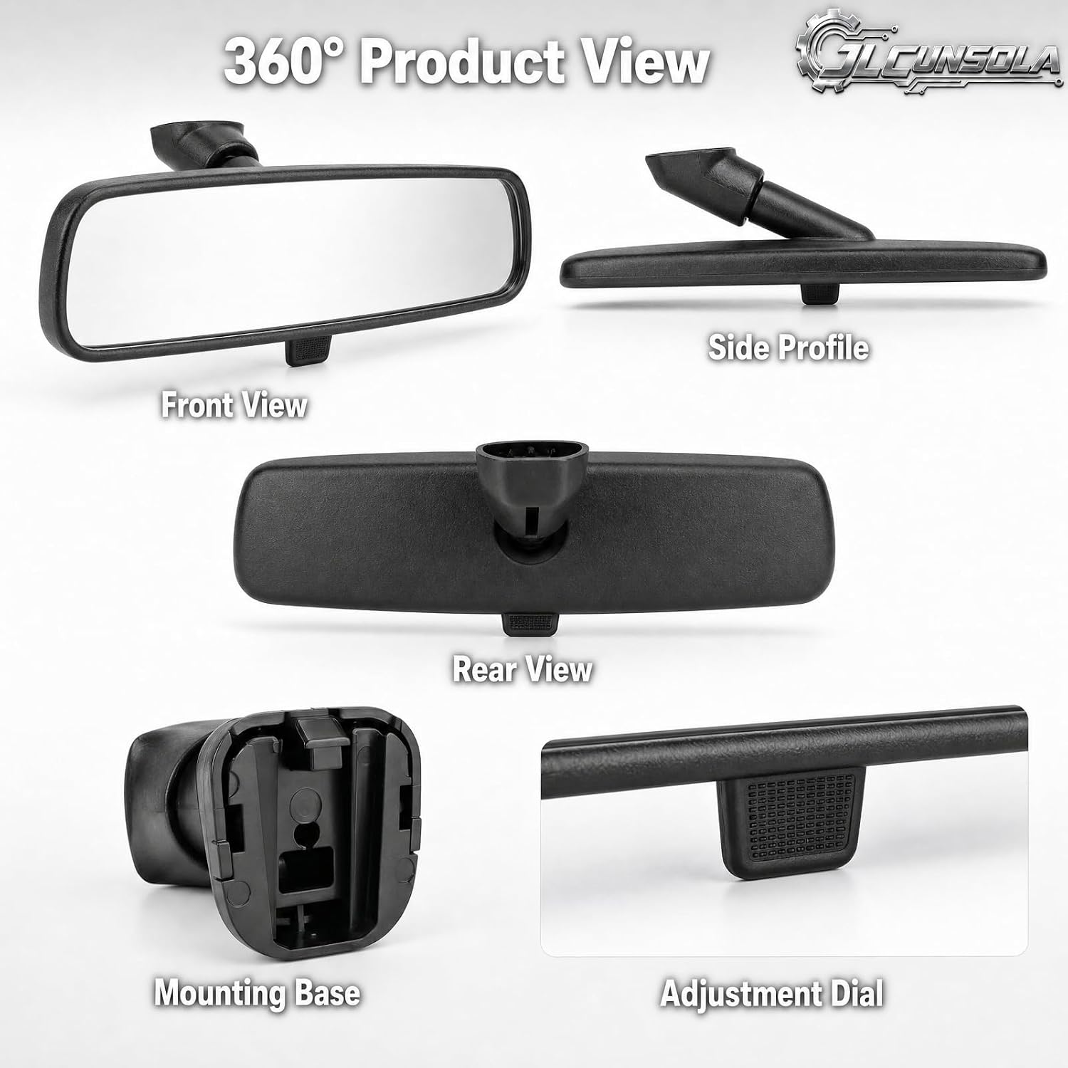 Rear View Mirror Compatible with Nissan Rogue Altima Frontier Sentra Pathfinder Fairlady Tiida Titan Leaf 350Z NV1500 NV2500 NV3500, High Definition Inside Rearview Mirror 96321-2DR0A