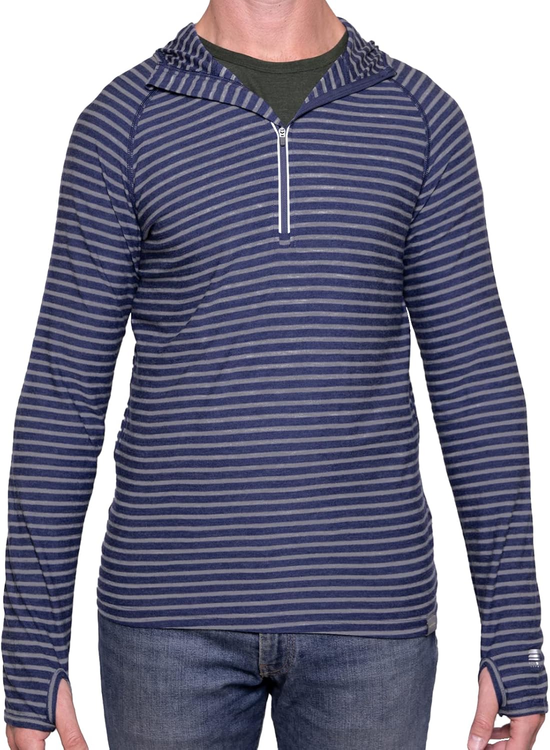 MERIWOOL Men’s Base Layer Hoodie Lightweight Merino Wool Long Sleeve Thermal - Image 2