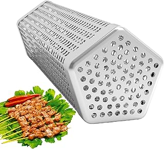 Cesta de Churrasqueira Rolante | Acampamento ao ar livre Churrasco Cozinhar Cesta Grill - Cesto de grelha rolante para grelhar ao ar livre, legumes, batatas fritas, camarão Silian