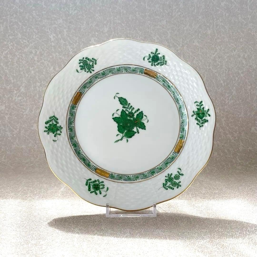 ⭐️ヘレンド⭐️デザートプレート アポニーグリーン 19cm ４枚セット HEREND ヘレンド アポニーグリーン デザートプレート 19
