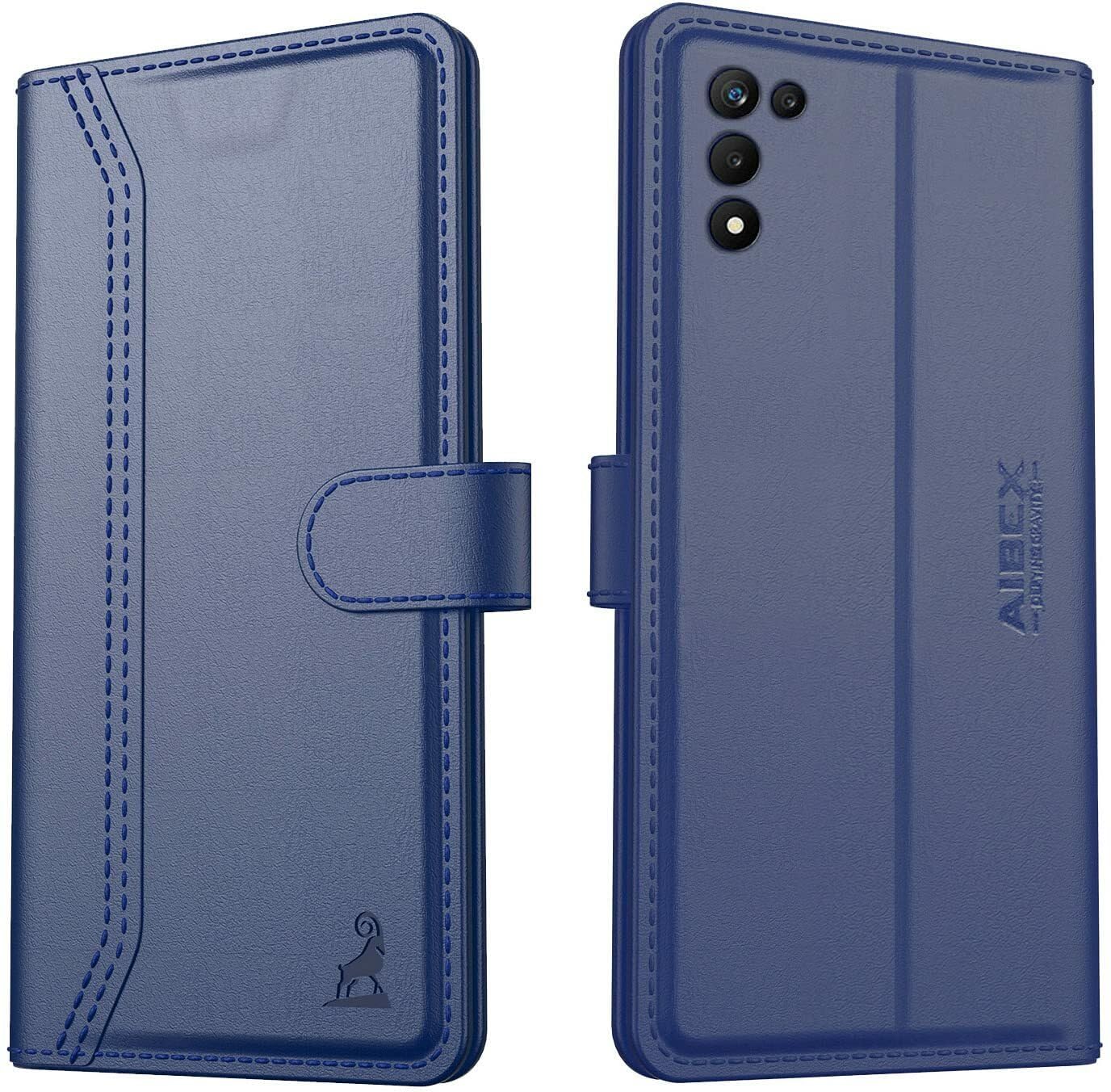 AIBEX ® Realme 9 5G SE Flip Cover Leather Finish | Inside TPU with Card Pockets | Wallet Stand | Complete Protection Flip Case Blue (B0B12X6DXY) Amazon Price History, Amazon Price Tracker