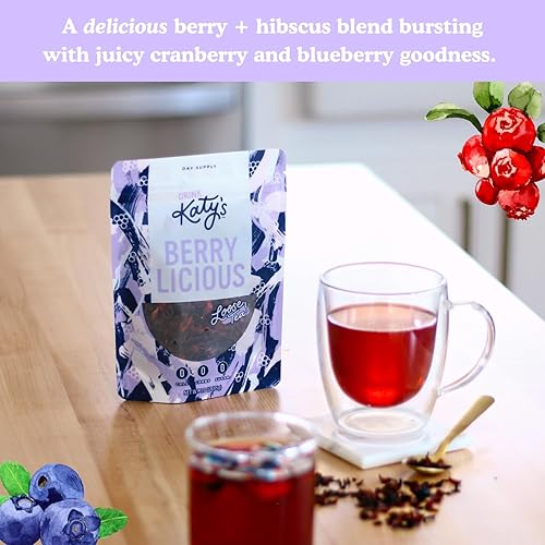 Miniatura 4 de Té de hojas sueltas - Té suelto de Katy's - Té de hierbas - Té de bayas - Té de frutas - Té de hibisco (suministro para 30 días60 cucharaditas)