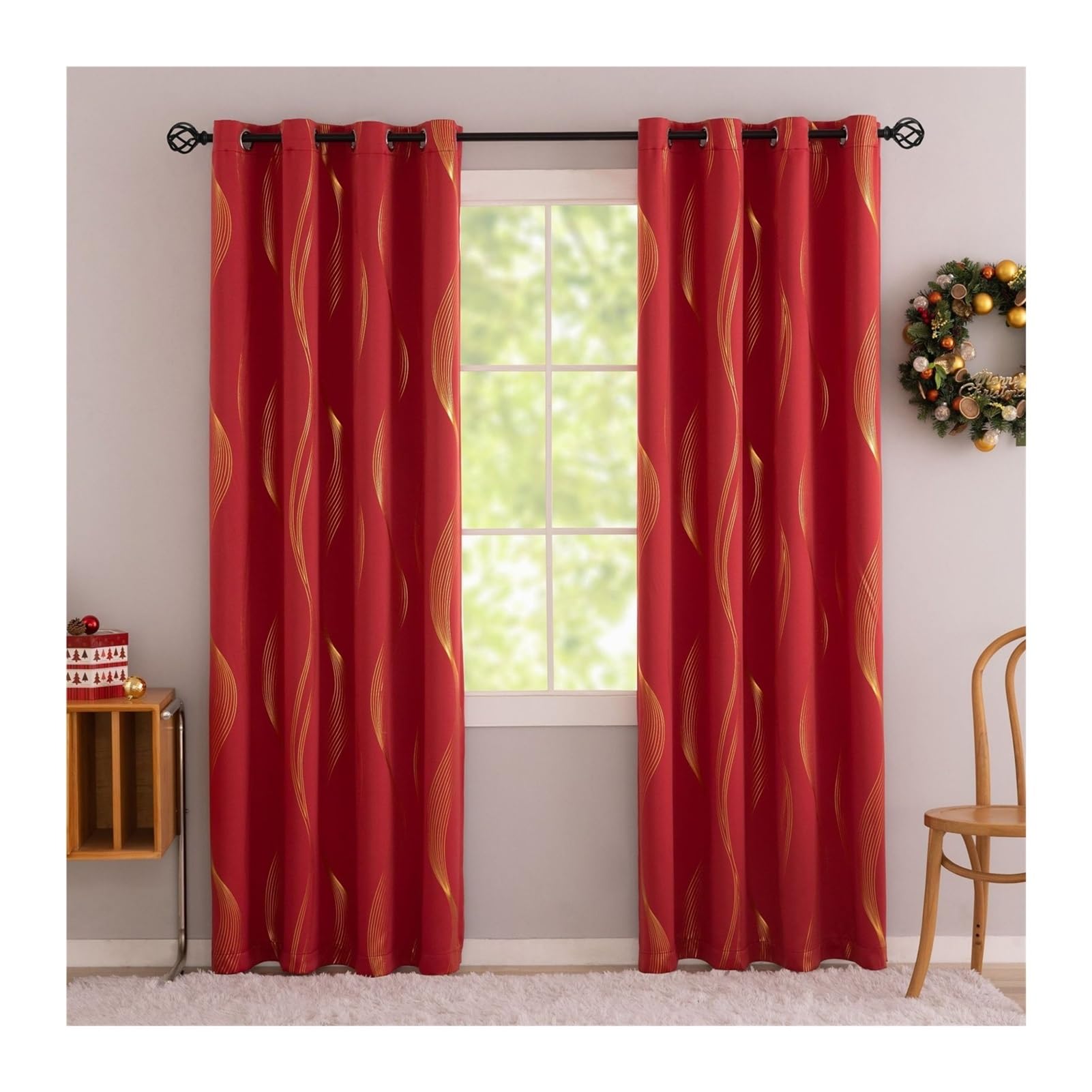 Rideaux occultants hauts 183x214cm pour une isolation thermique optimale