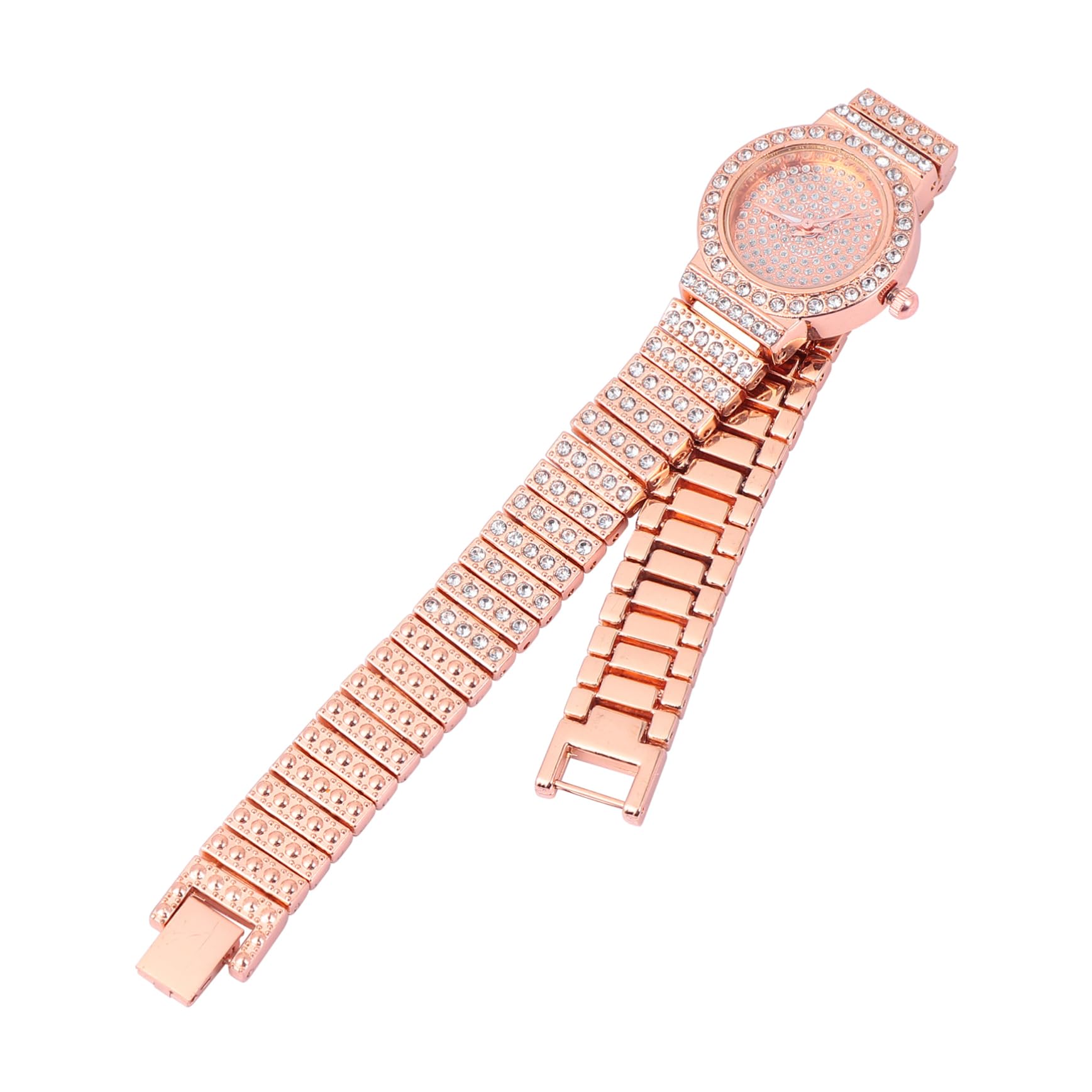 LIFKOME 3pezzi Orologio Da Donna Lega Con Strass Orologio Elegante Al Quarzo Con Bracciale Design Raffinato Per Ragazze e Donne Per Ogni Occasione