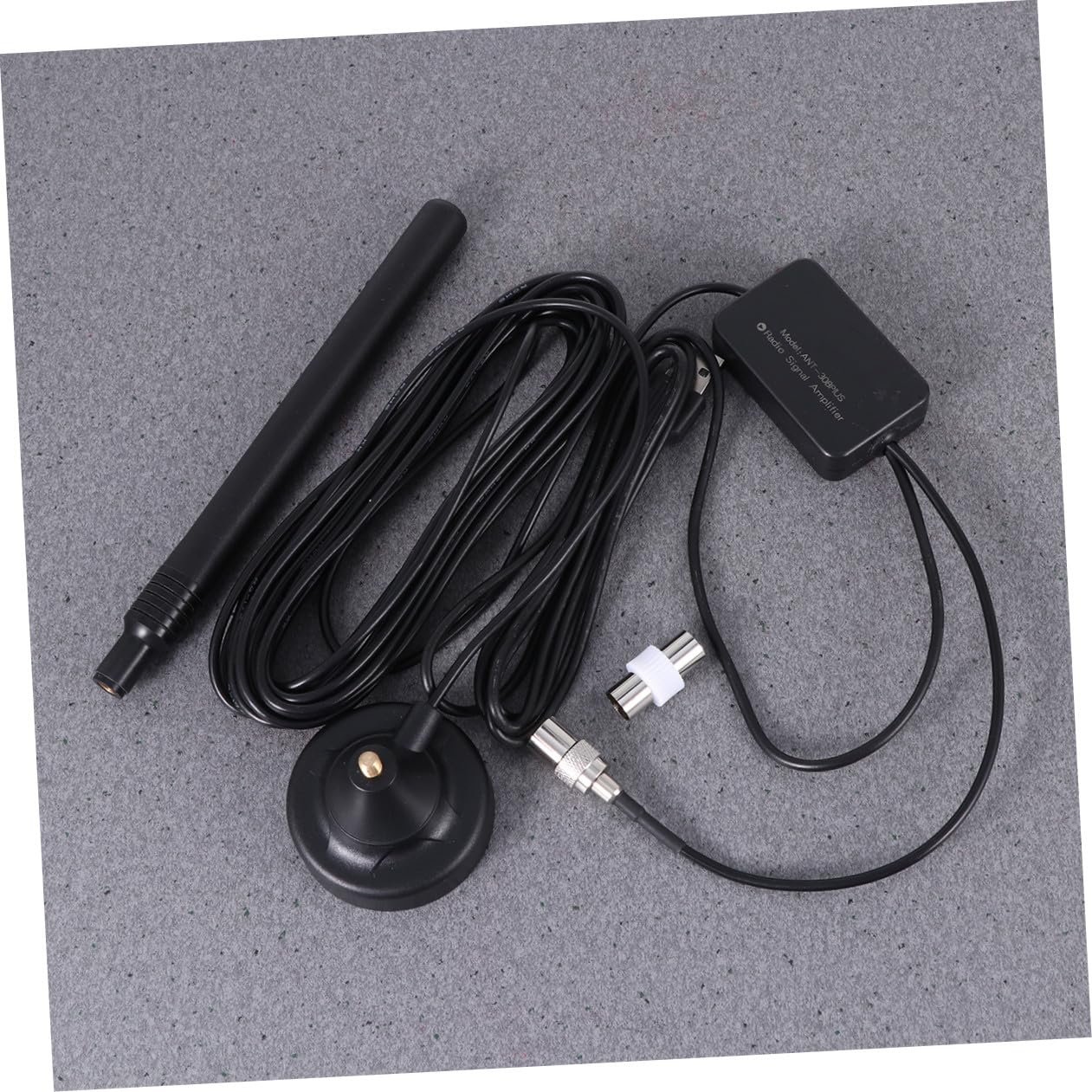 Homoyoyo Antenne Radio Portable pour Maison Ant-308plus en Métal et Plastique Noir, Amplificateur D'antenne Haute Sensibilité pour Réception Stable et Claire