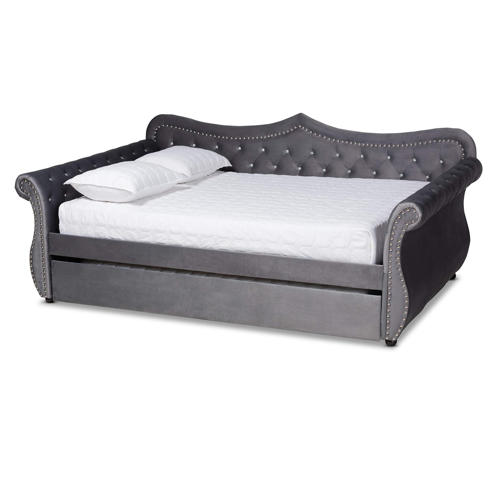 Baxton Studio Daybeds, Full, Grey, INCOMPLETE 