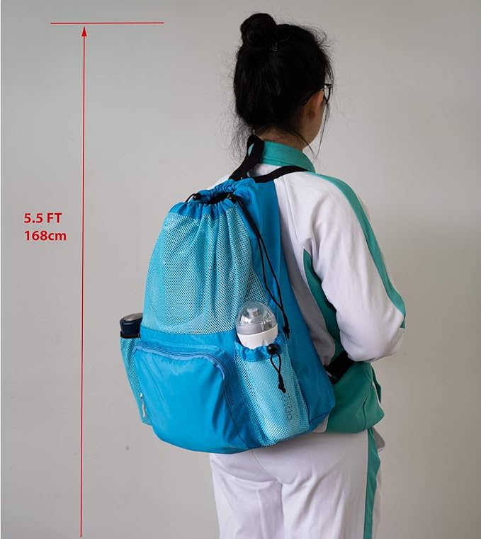 Buy ButterFox Large Swimming Equipment Mesh Bag With Separated Waterproof Dry Compartments Dry And Wet Separated