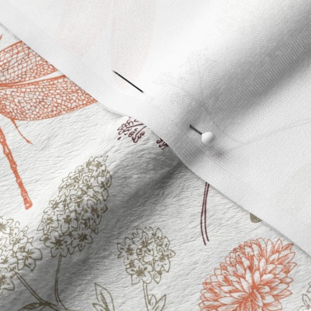 Spoonflower Fabric - Dragonflies Dragonfly Spring Summer Kitchen Printed on Minky Fabric by The Yard - Sewing Baby Blankets Quilt Backing Plush