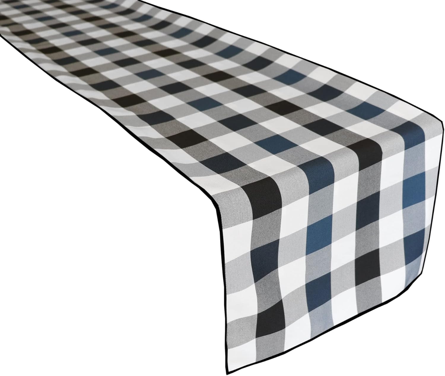 lovemyfabric 2 Inch Buffalo Check Country Style Plaid Table Runner for Wedding/Bridal Shower, Birthdays/Baby Shower Picnic, Party & Special Events, Christmas (14" X 144", Brown Beige)