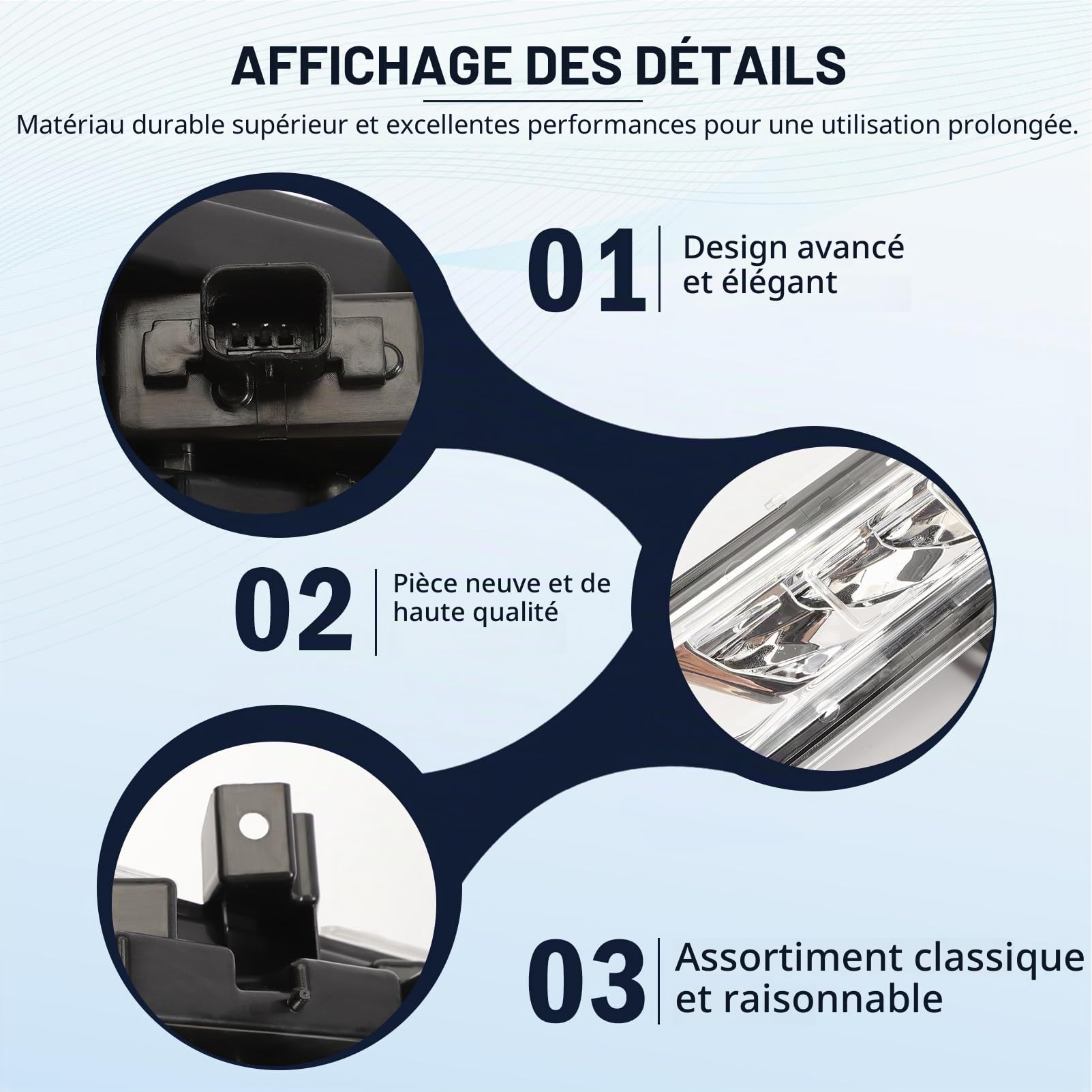 2 Feux Diurne pour Clio 4 IV 2017-2020 OE 266051034R 266007864R | Feux de Jour, Feu Circulation Diurne,Gauche + Droite,pour Clio IV 4, Polycarbonate