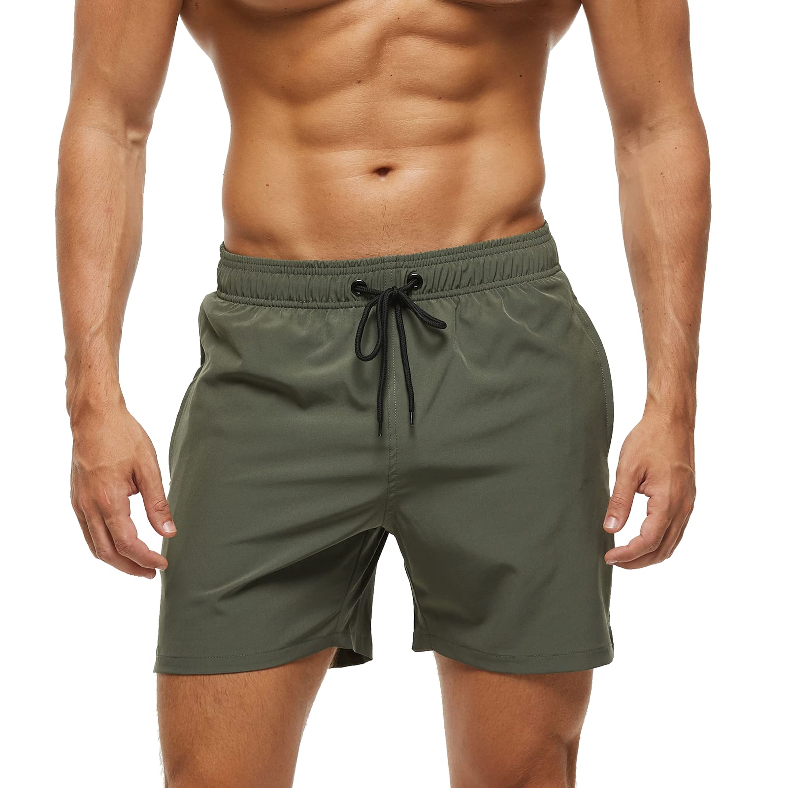 Aisprts Pantaloncini Mare Uomo Asciugatura Veloce Calzoncini da Beach Costume da Bagno Uomo Boxer Mare Fodera Rete con Taschino e Coulisse