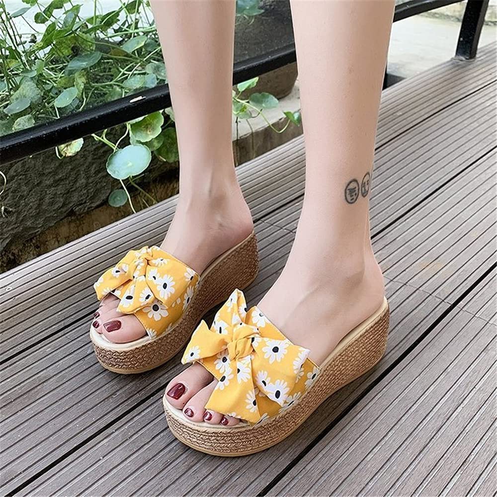 Ciabatte con Zeppa Donna Estive Sandali alla Moda, Morbuy Leggera Comoda Pantofole Tacco 5 Cm Sandali con Plateau Casual Tinta Unita Ciabatte Aperte per Spiaggia Viaggio (36,Verde