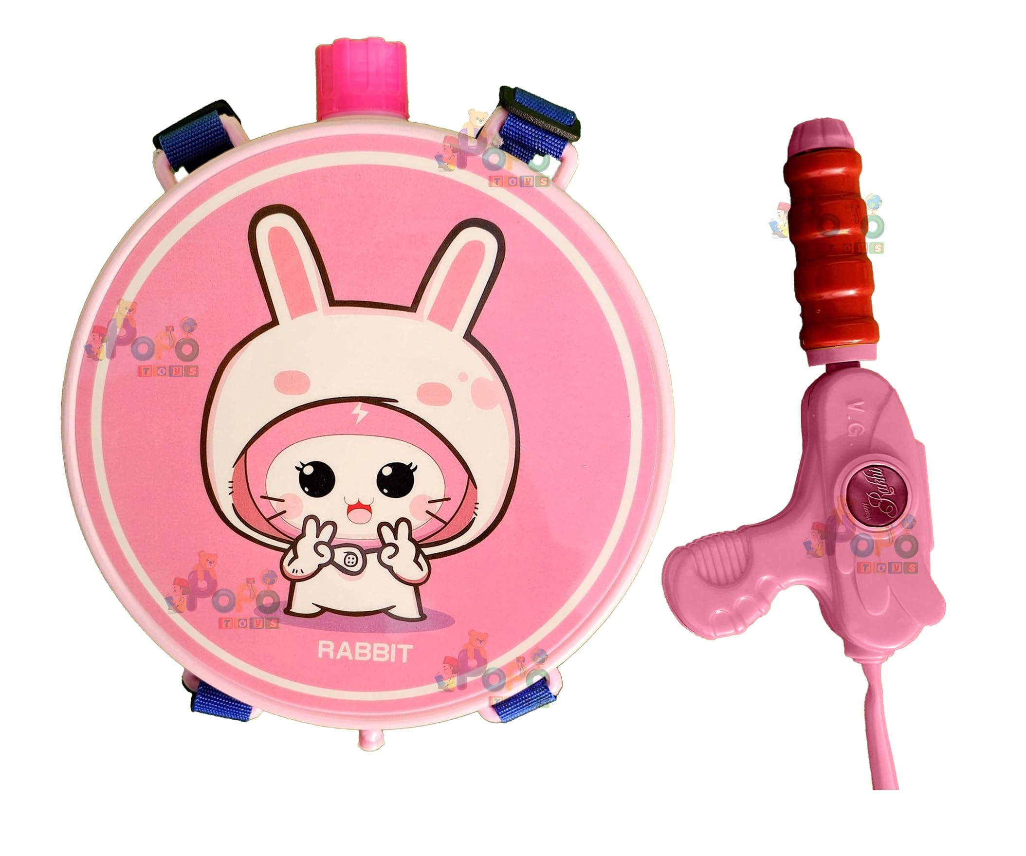PoPo Toys Holi Pressure Pichkari with Rabbit Bag Tank- 2.5 LTR, with Free Balloons, Gulal and Surprise Holi Gift | Multicolor (B08XNJX39K) Amazon Price History, Amazon Price Tracker