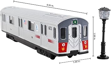 Daron MTA Diecast Subway Car Silver Medium