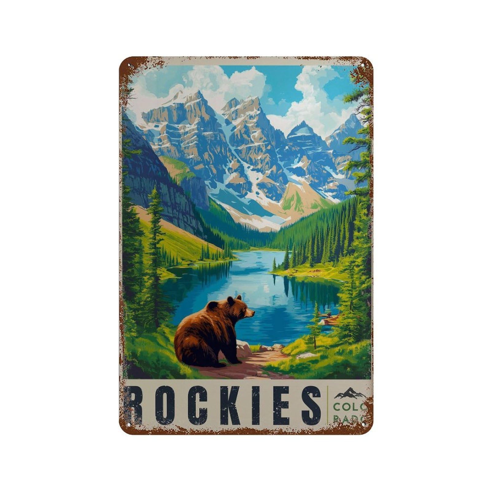 xiaoxiaoshen Rocky Mountains Travel Colorado (2) Wall Decor Art Metal Tin Poster Modern Home Decor Art Home Bar Shop Decorations Vintage Sign 30x20cm