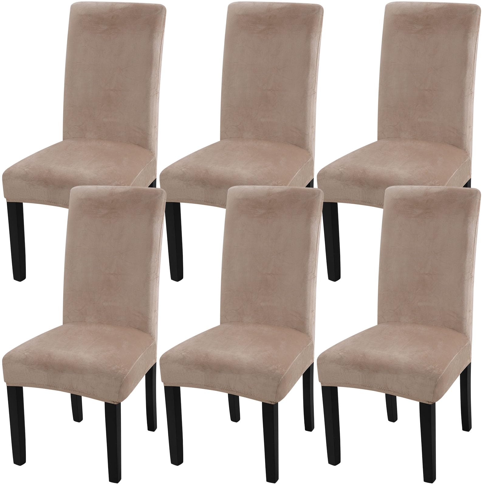 Fuloon Velvet Cahir Cover Elastic Chair Covers Protector Seat Slipcover Outdoor Wingback Chair Covers Dining Chair Covers Set of 6 โ image 1