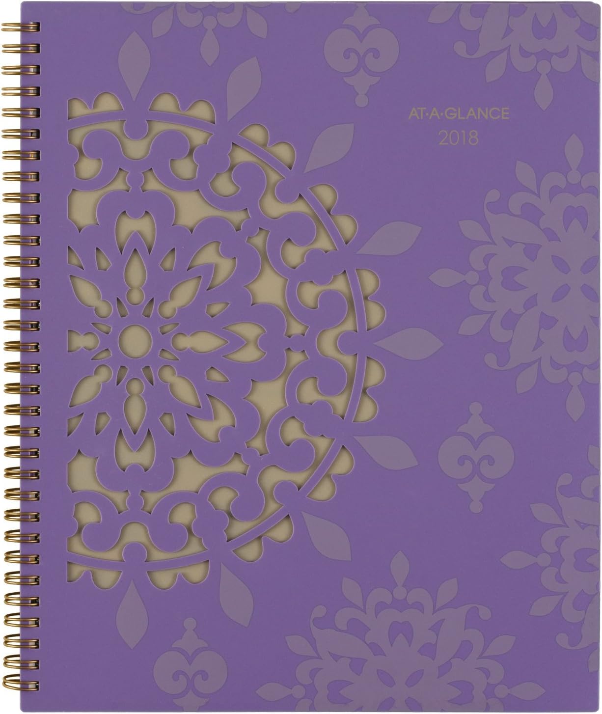 AT-A-GLANCE Vienna Weekly/Monthly Appointment Book, 8 1/2 x 11, Purple, 2018 (122905)