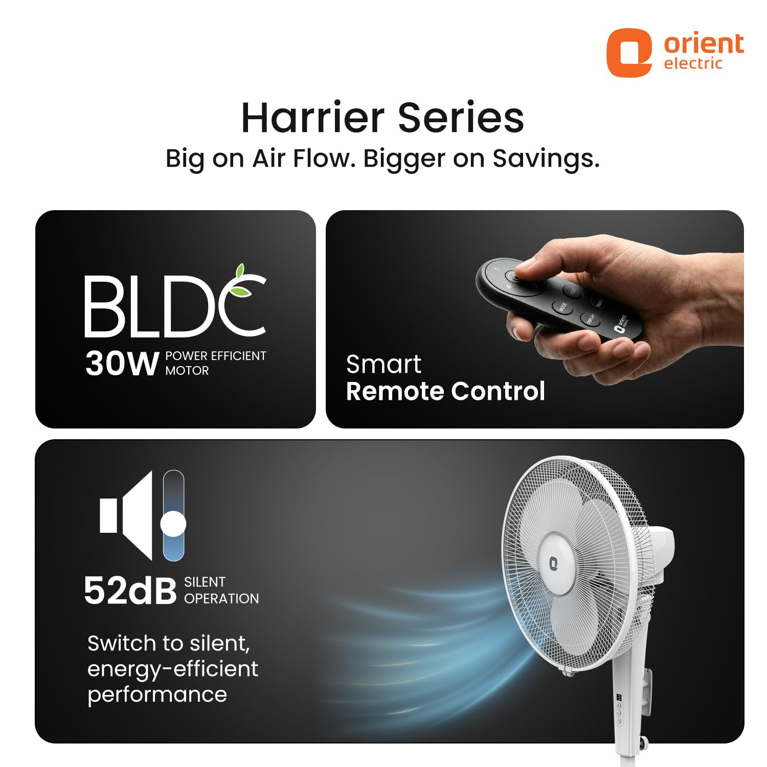 Orient Harrier Fan: Energy-Saving & Quiet Cooling -2 Orient Harrier Fan: Energy-Saving & Quiet Cooling -2