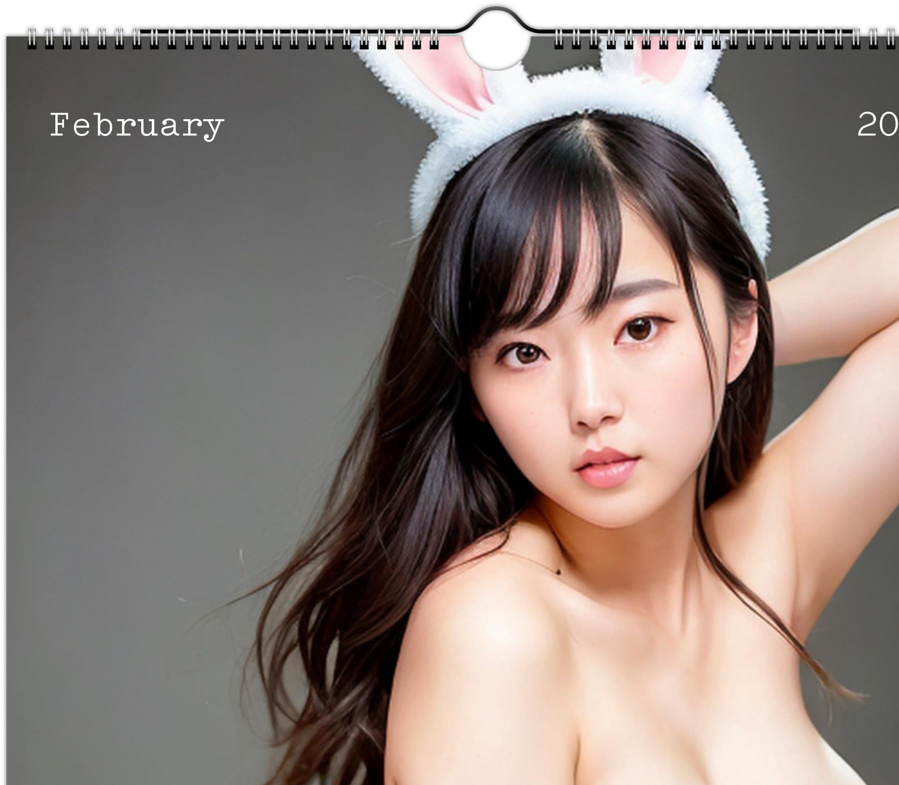 Calendrier 2026 pour adultes, lapin japonais, nude